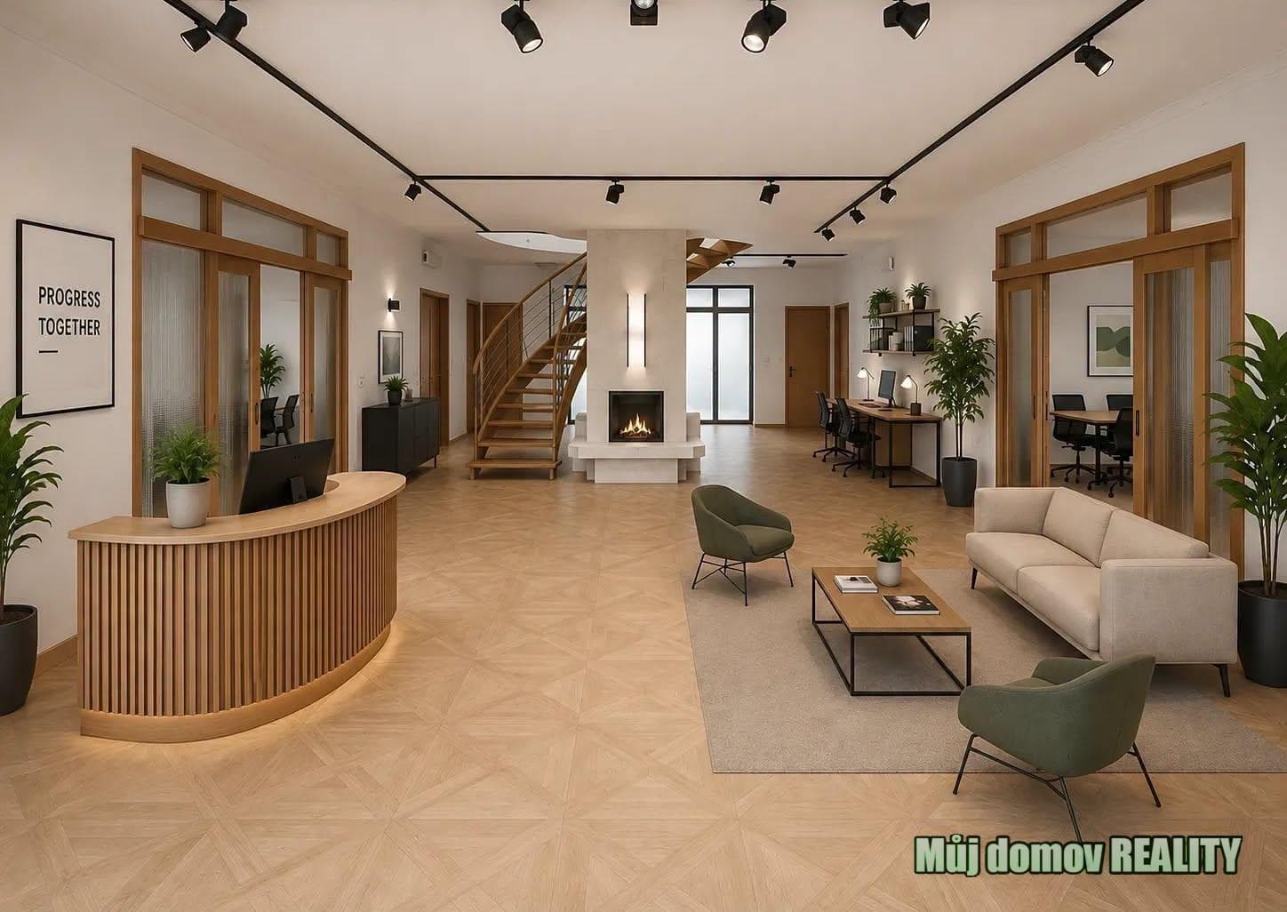 Pronájem reprezentativní Office Villa 801 m² s bazénem a parkováním, Praha 5 Smíchov